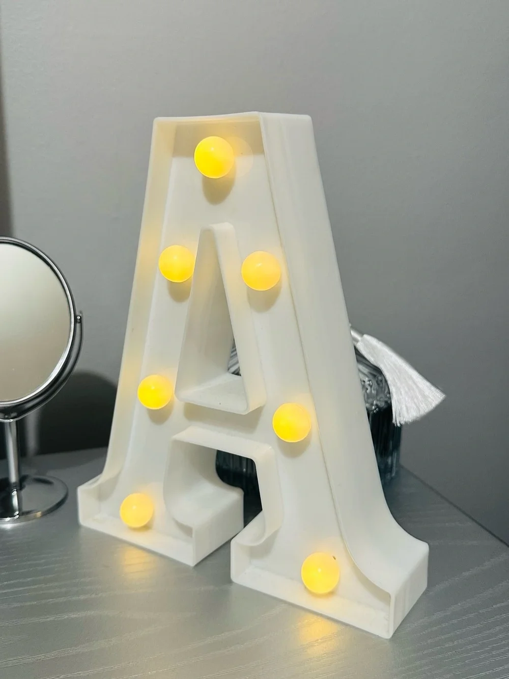 White Light-Up Letter 
